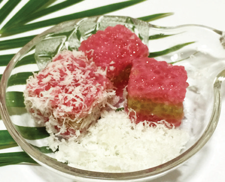 Kueh Sago Lapis Coconut
